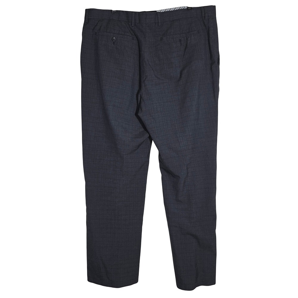 Banana Republic Tailored Fit Dress Pants Men's 38x31 Gray Blue Plaid Slacks Good - Picture 5 of 10
